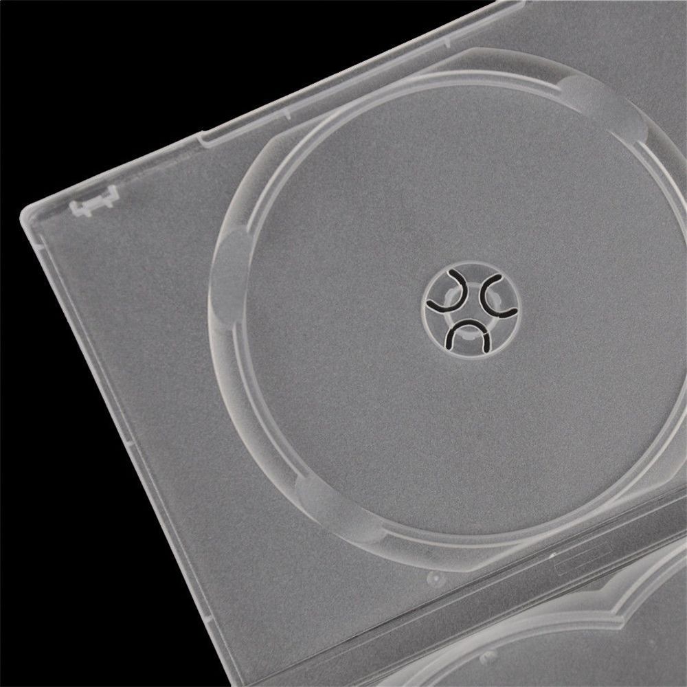 1PC Clear 3 Disc Holders DVD CD Case Movie Box Storage Holder Cover