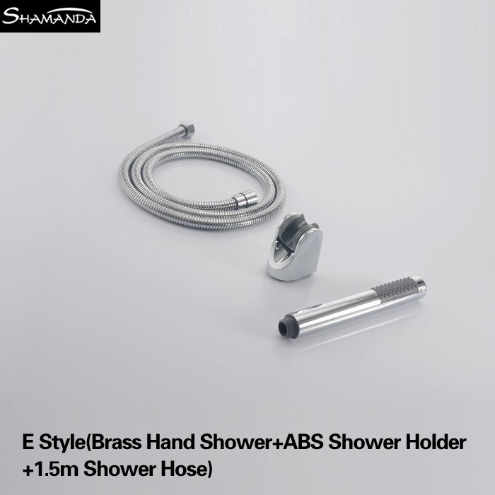 Solid Brass Chrome Hand Shower Several Styles Handheld Showers with Shower Holder,Shower Hose Bathroom Products: 20294 SET2
