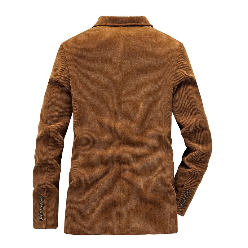 Autumn Jacket Men Corduroy Blazer Men Suit Slim Fit Casual Blazers for Husband/Father Plus Size 4XL