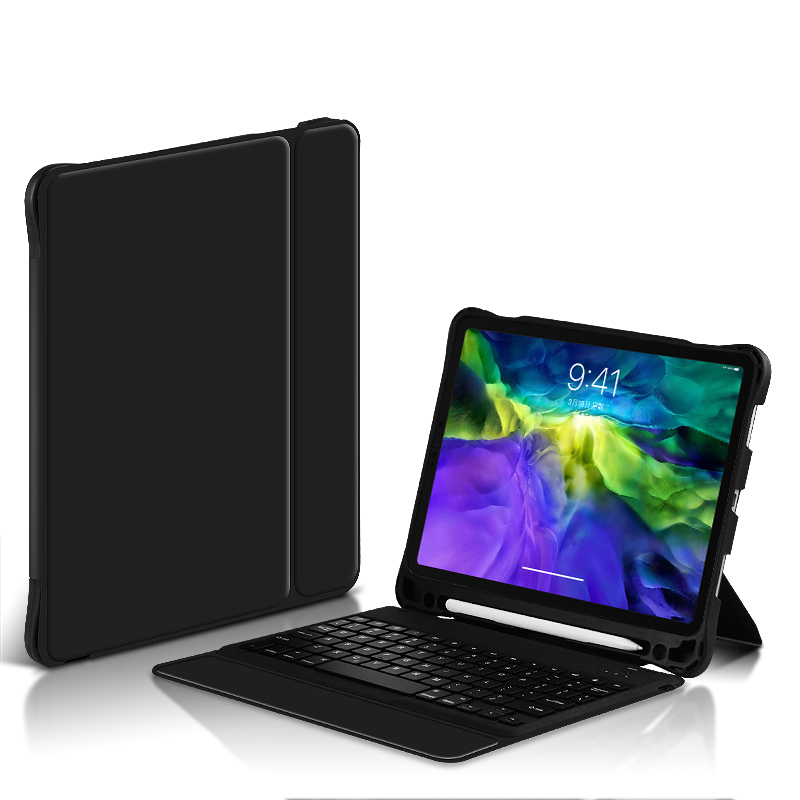 AJIUYU etui na klawiaturę do ipada Pro 11 cali 2018 Tablet bezprzewodowa oddzielna klawiatura Bluetooth air4 10.9 cala ochronna inteligentna okładka