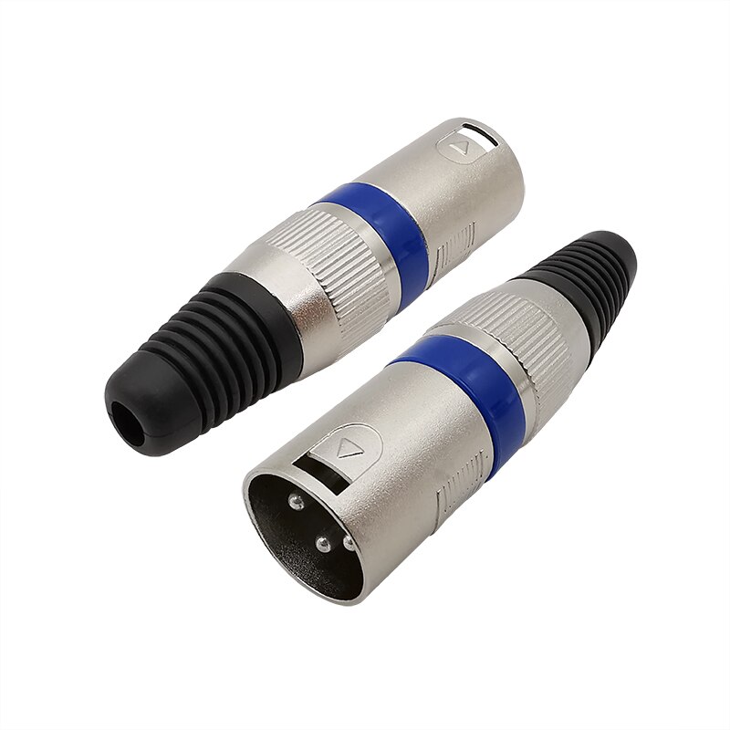 2Pair 3 Pin XLR Male Female Connectors Audio Cable Plug Jack Solder Connector Adapter For Mic Microphone