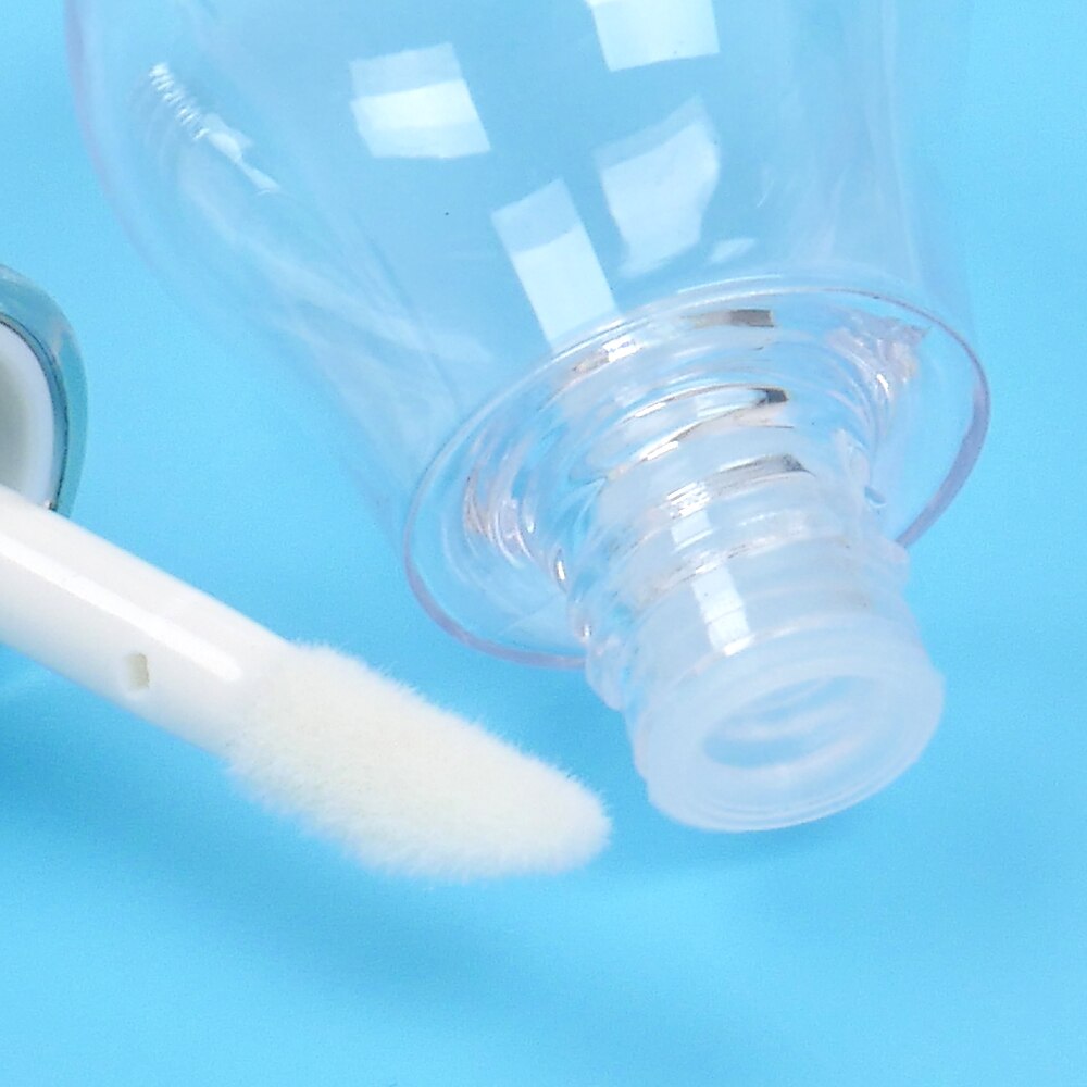 Forma de bombilla de luz 1/5 Uds., tubo vacío de brillo de labios, Mini botella rellenable de bálsamo labial, botellas vacías de plástico con goma