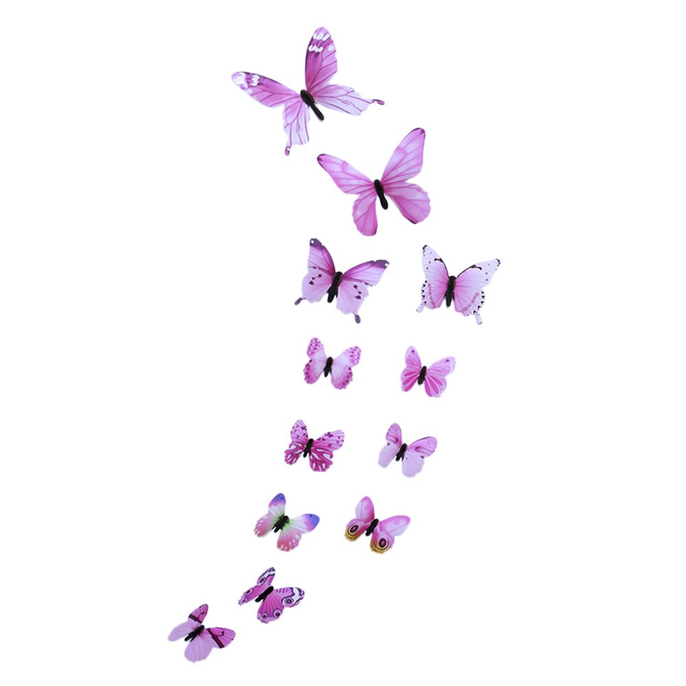 12 Pairs 3D DIY Wall Sticker Stickers Butterfly Home Decor Room Decorations Wall Stickers Poster Wallpaper