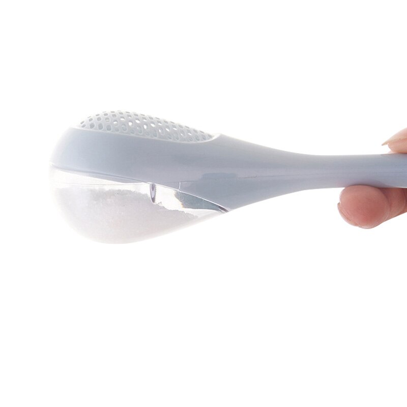 Lang håndtag krydderi scoop plast kryddereske ske peber salt skeer køkken madlavningsredskaber 4*4*18.5cm