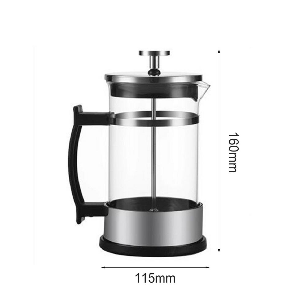 350/600ML French Press Coffee/Tea Brewer Coffee Pot Coffee Maker Kettle Stainless Steel Glass Thermos For Coffee Drinkware