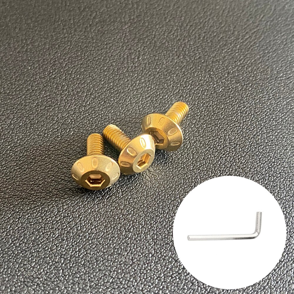 Helm Accessoires Kleurrijke Spoiler Voor Agv Pista Gp R/Gp Rr Volledige Gezicht Motorhelm: Screw gold