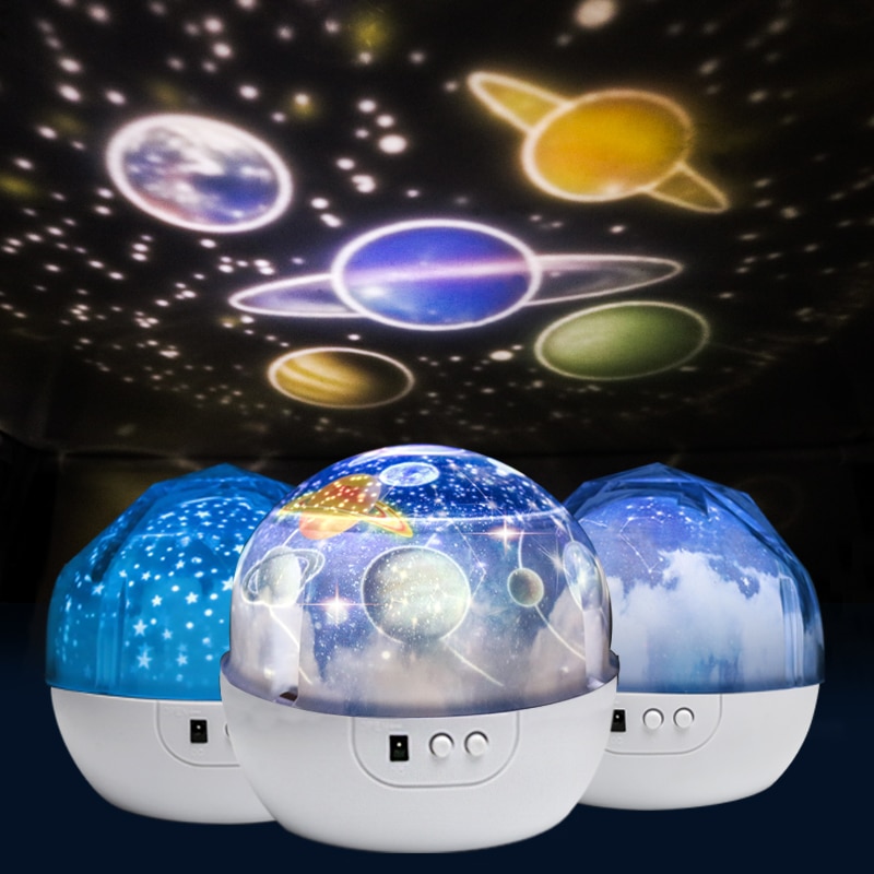 Starry Sky Nacht Licht Planet Projektor Earth Universe LED Lampe Bunte Drehen Blinkende Sterne Spielzeug Kinder Baby Weihnachten