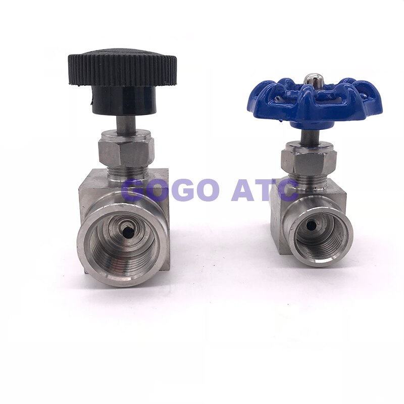 Válvula de aguja rosca hembra 1/8 "1/4" 3/8 "1/2" pulgada G Rosca Control de flujo de acero inoxidable cierre grúa válvula de aguja ajustable