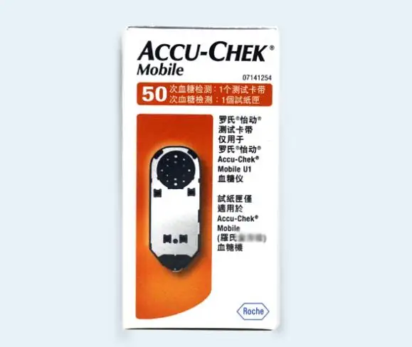 AccuChek Mobile 100 Teststreifen Accu Chek Diabetiker-Blutzuckermessgerät für Glukose: WEISS