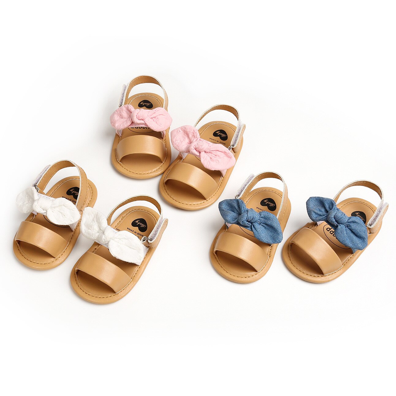 Sandales d'été antidérapantes pour bébés filles, chaussures de princesse, à nœud papillon, en PU, à la
