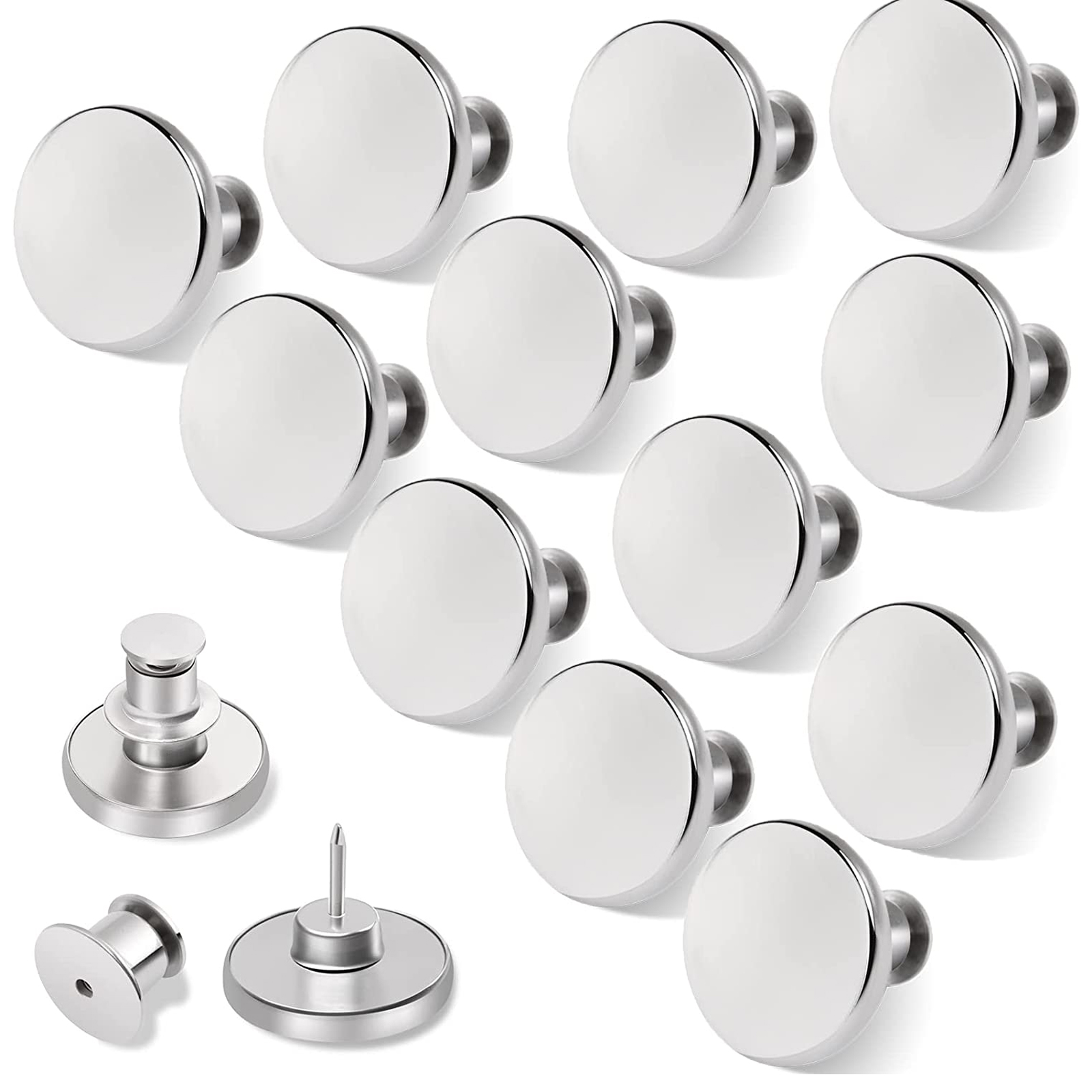 Juego de botones de Jean para pantalones vaqueros sueltos, alfileres sin costura, tensor de pantalones, botones ajustables, reemplazo para tachuelas a presión grandes, 12 juegos: Cobre envejecido