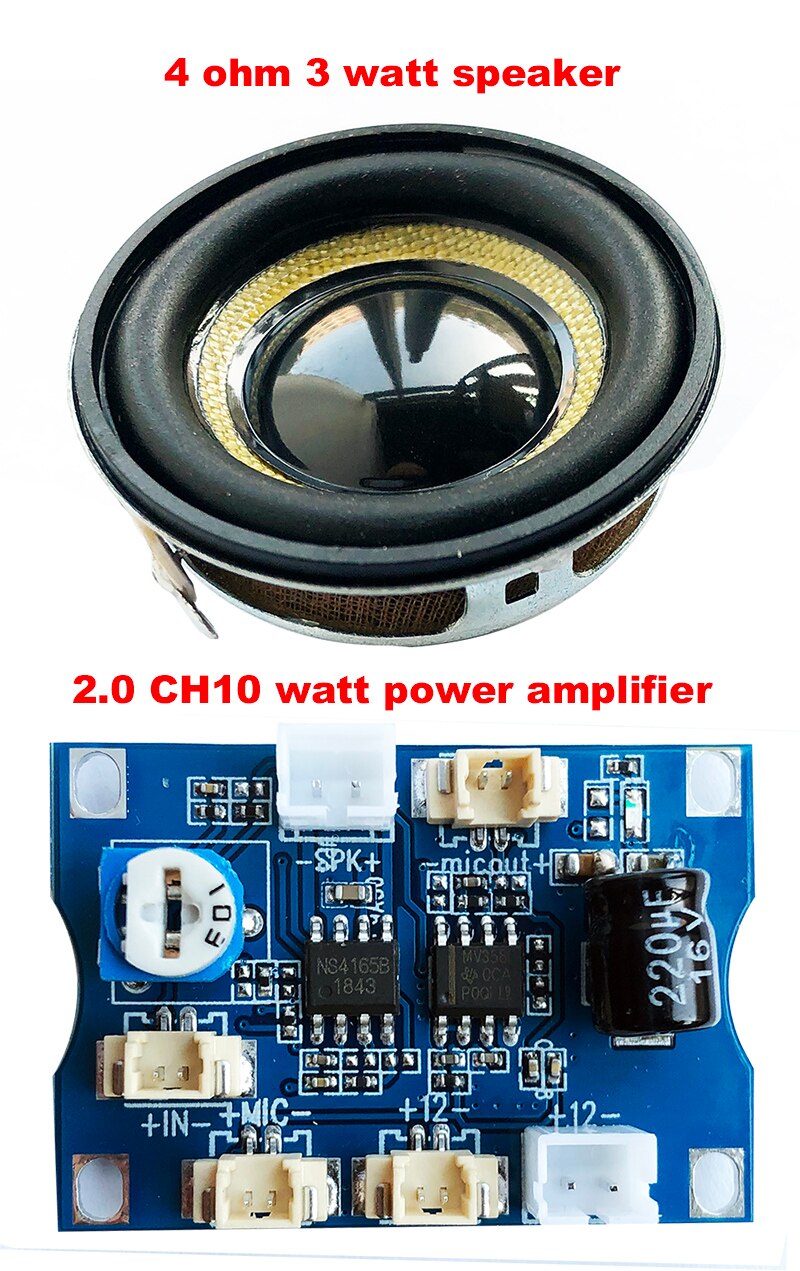 Outdoor Microphone Speaker In 1 Device for Security Camera Waterproof for IP Camera Audio Recording 2 Way Radio Interphone