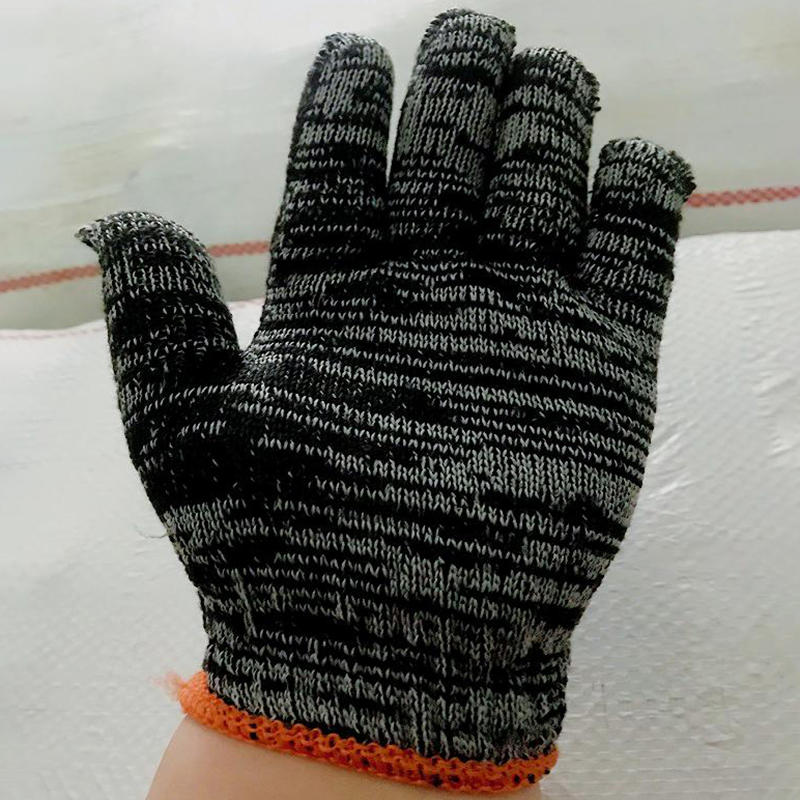 24-delige beschermende handschoenen Katoenen draadhandschoenen Werk dik nylon Zwart garen Slijtvaste katoenen draadhandschoenen