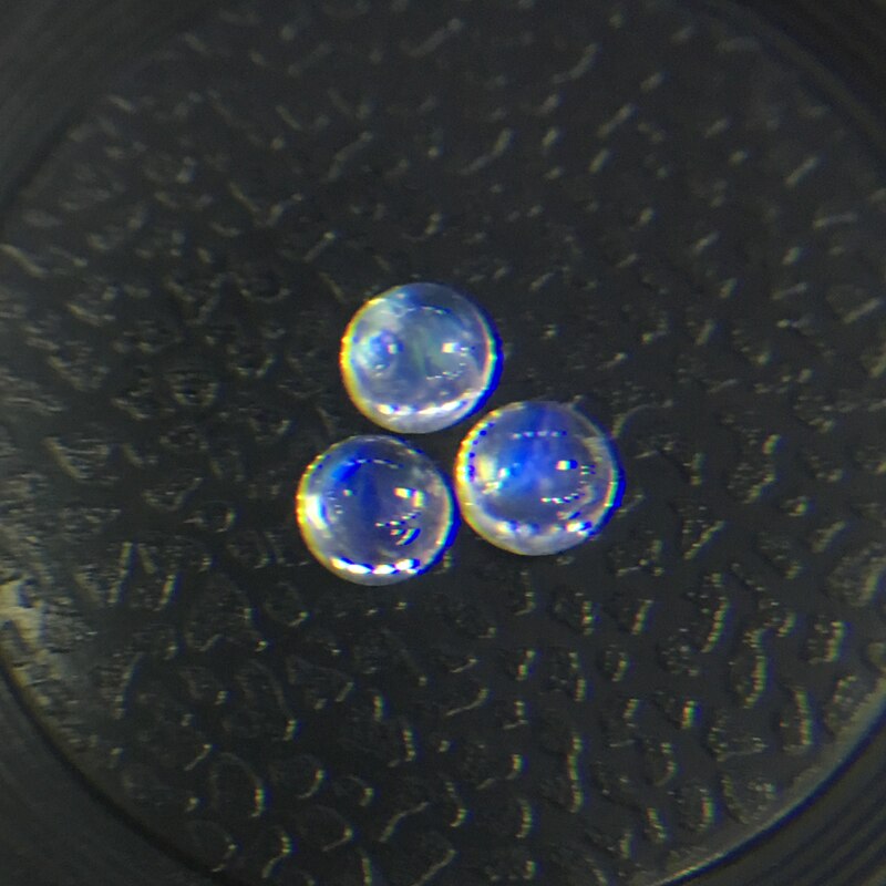 Tbj ,3 piece one lot natural India good blue fire moonstone round 4mm piece for diy jewelry