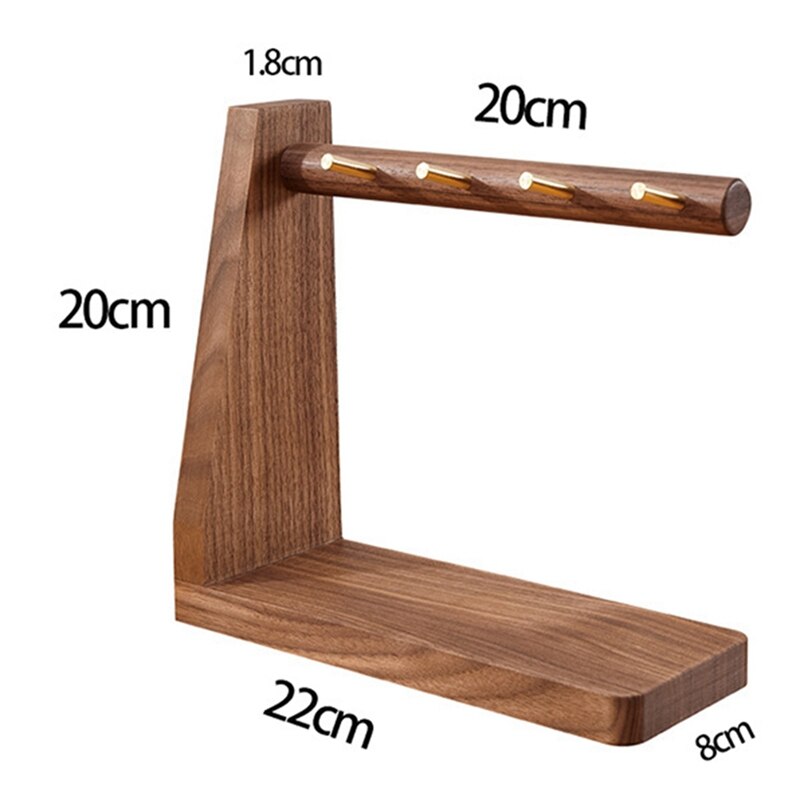 Key Holder Jewelry Storage Display Stand Solid Wood Key Holder Key Holder Black Walnut Storage Artifact