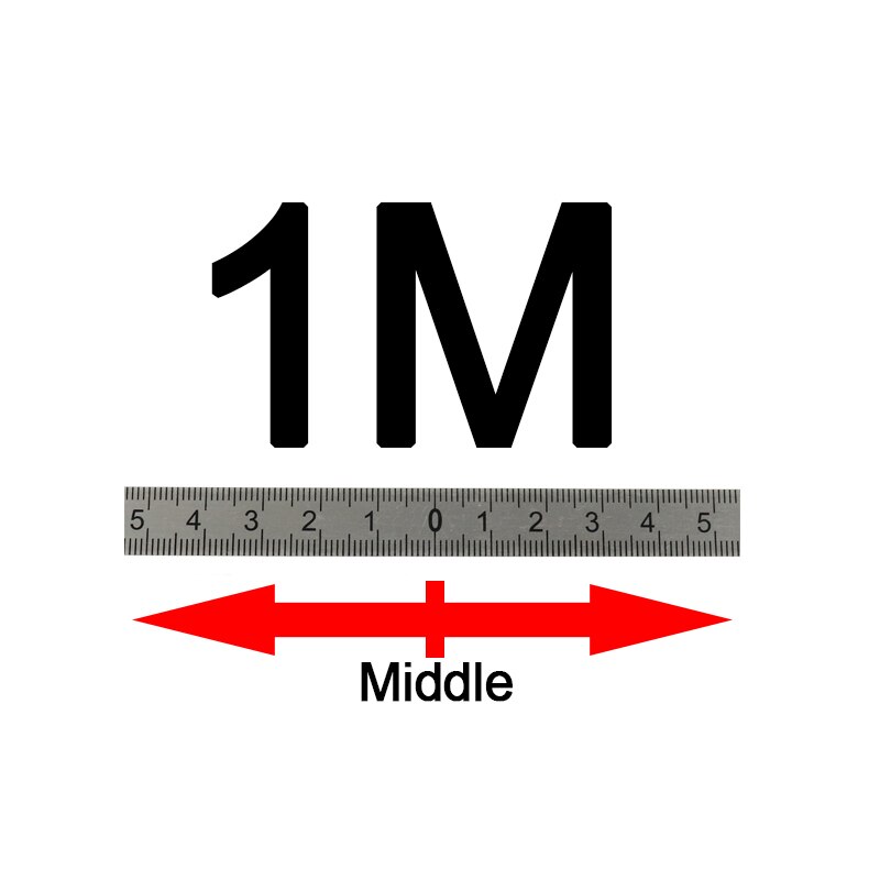 1-3m gerings sporbånd måle selvklæbende metrisk rustfrit stål skala lineal til t-spor router bordsav træbearbejdningsværktøj: 1m- midterste