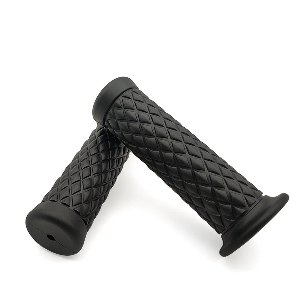 Universal classic 24MM 22MM Rubber Handle Motorcycle Handlebar For Honda CB400SF CBR650R CB650R CB125R CBR900RR: Black
