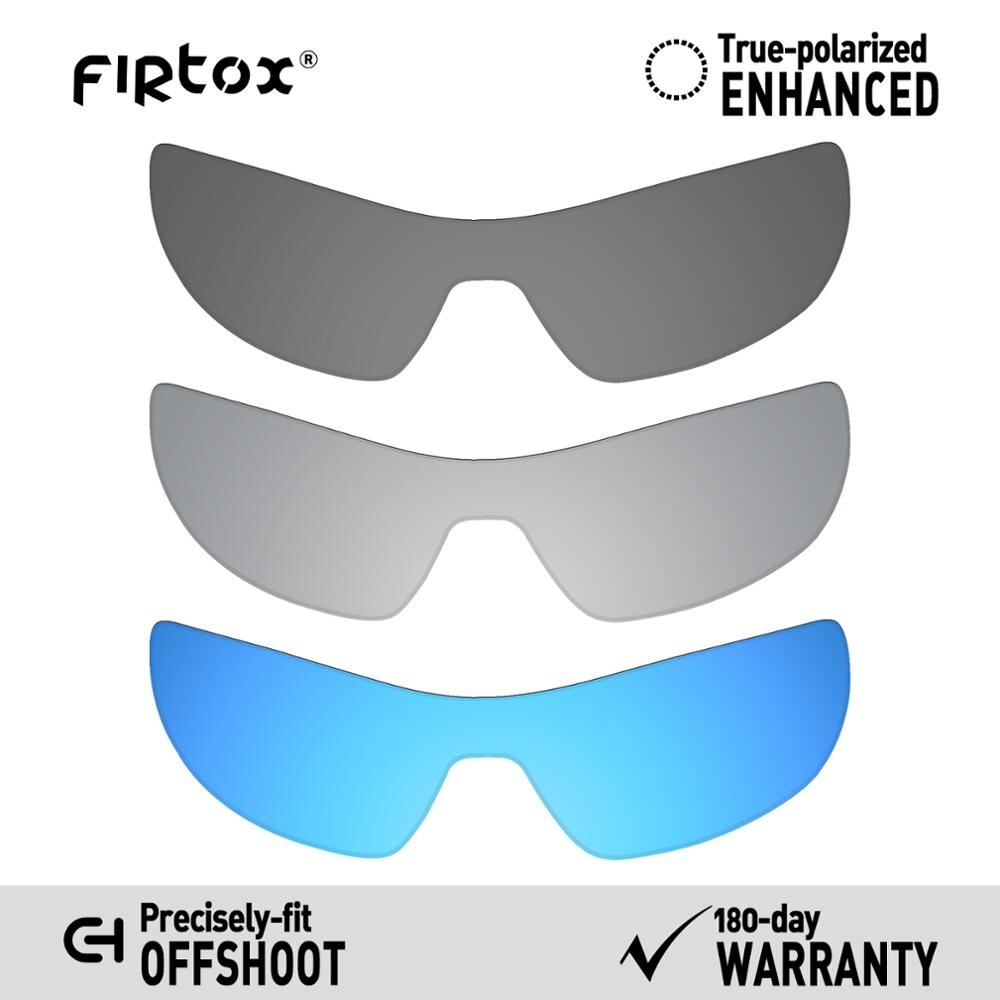 Firtox true  uv400 polariserte linser erstatning til oakley avlegger  oo9190 solbriller (kun kompatibel linse) - flere farger: Svart-titan-blå