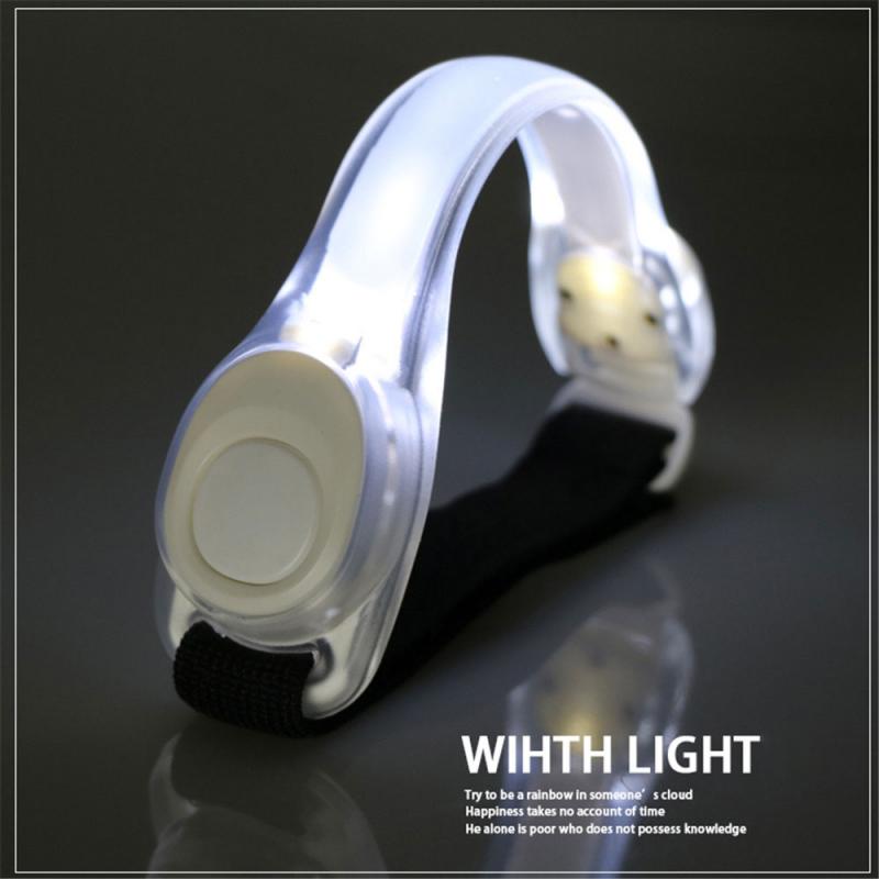 Bicycle Lights Led Silicone Arm With Safety Indicator Light For Night Running Luminous Arm With Luminous Cheering Props: white