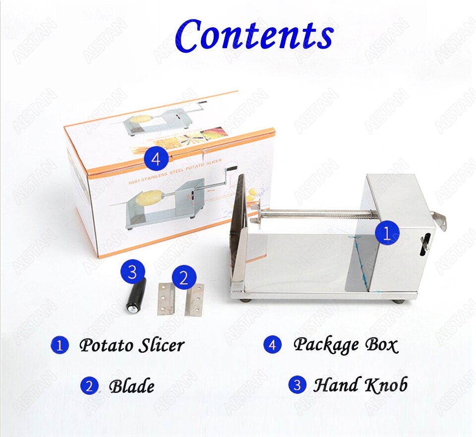 ST02 Stainless Steel Manual Spiral Potato Chips Cutter Machine