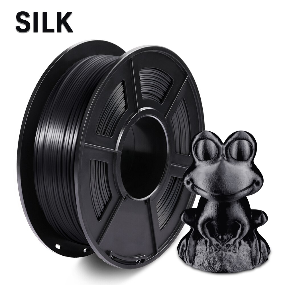 Enotepad PLA SILK Filament for printer 1.75mm 1KG Original 3D Printing Materials with box vacuum filament: SILK-BK-1KG