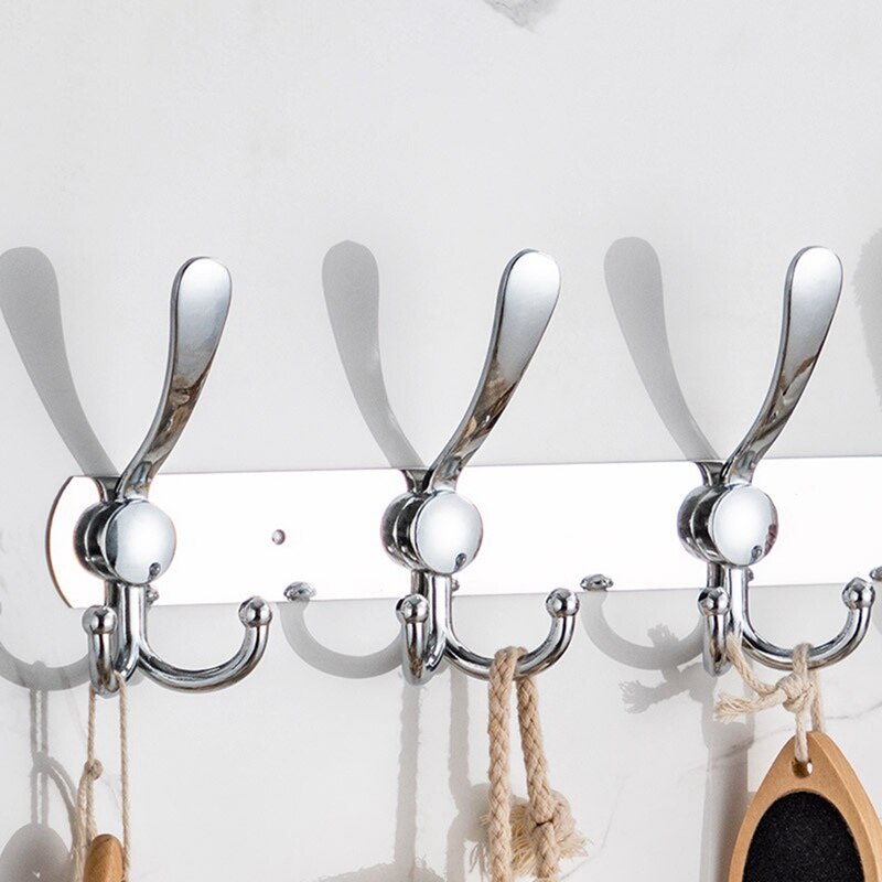 Rvs 5 Haken Wall Mount Kapstok Handdoek Jas Hoed Deur Hanger Rack