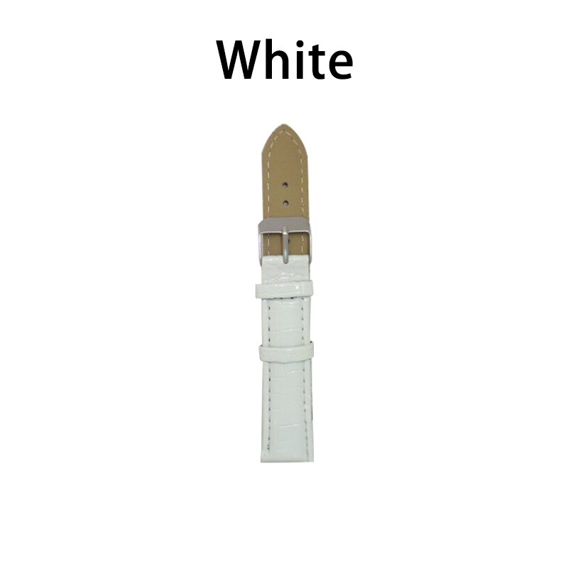 20mm masculino feminino couro do plutônio do vintage relógio de pulso banda pulseira cinto pulseiras correia pulseira relógio acessórios: White