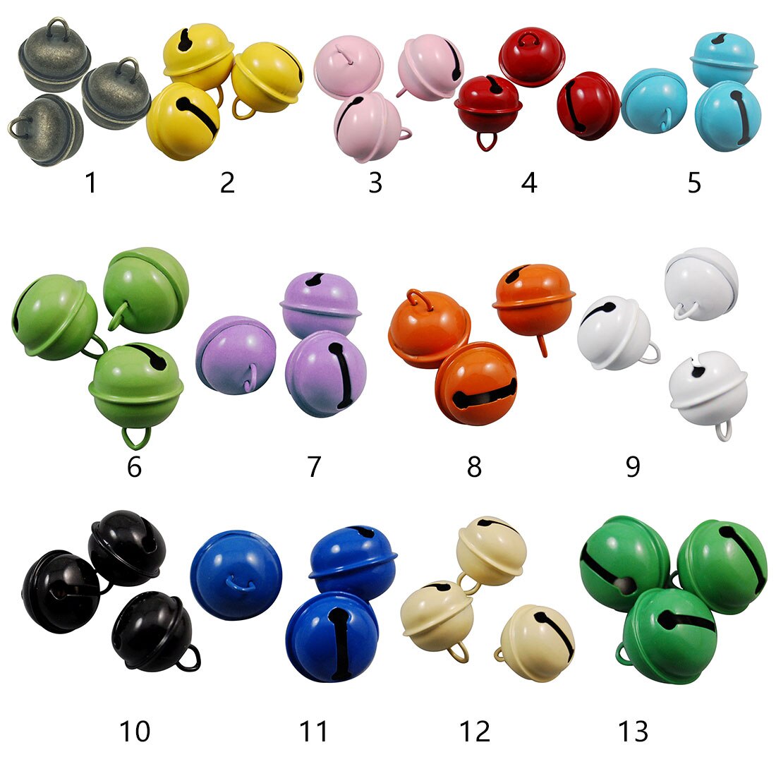 Décorations clochette Jingle en métal en fer | 22mm, 20 pièces colorées, décoration de noël, pendentifs pour animaux de compagnie, accessoires artisanaux faits à la main pour bricolage
