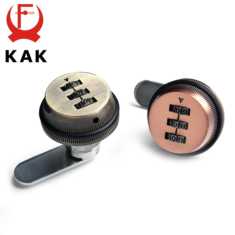 KAK Combinatie Kastslot Zwart/Zilver Zinklegering Wachtwoord Sloten Beveiliging Domotica Cam Lock Voor Brievenbus Kastdeur