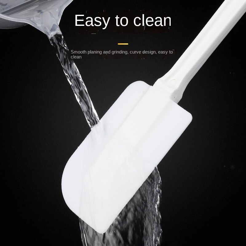 240mm White Small Butter Mixer Spatula Scraper Cutting Edge With TPR Material,PP Handle Baking Decorating Tools