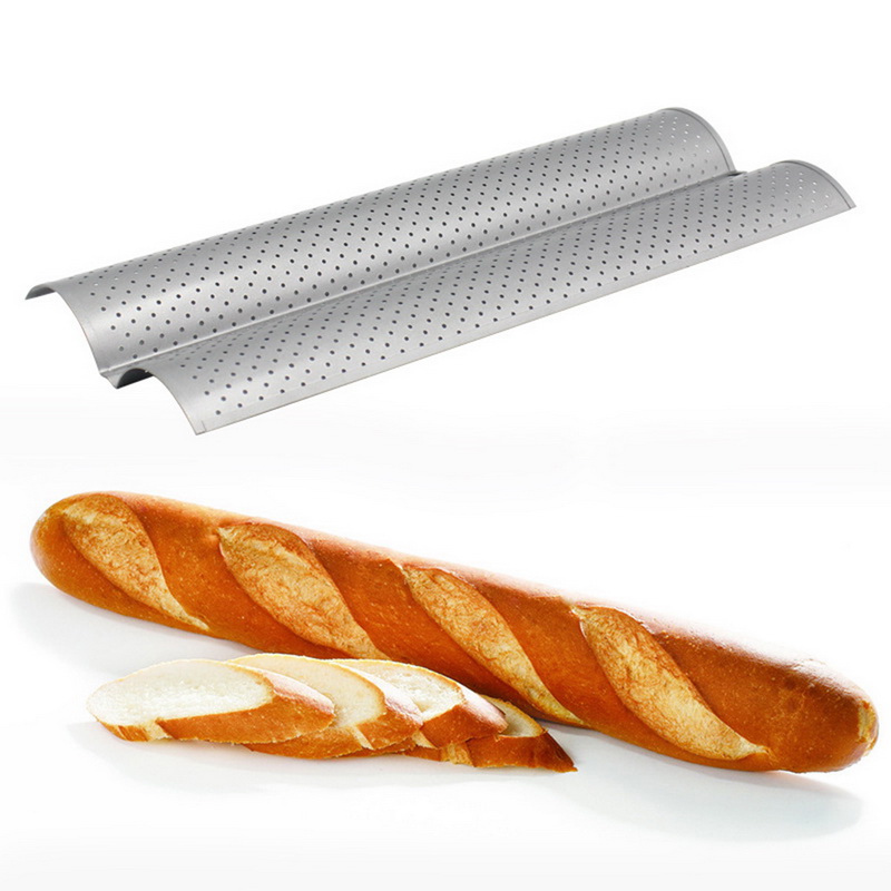 French Bread Mold For Baking Bread Wave Baking Tray Practical Cake Pan Baguette Mold 2/3/4 Groove Waves Bread Baking Tool