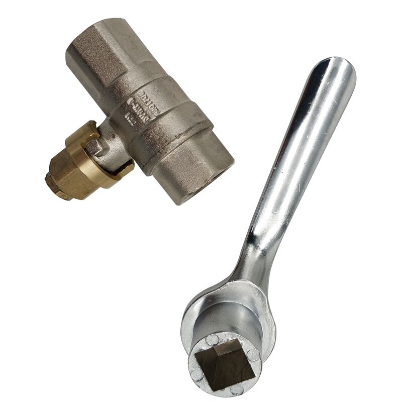 LPG Gas valve 1/2" thread for inlet and outlet with chrome plating handle