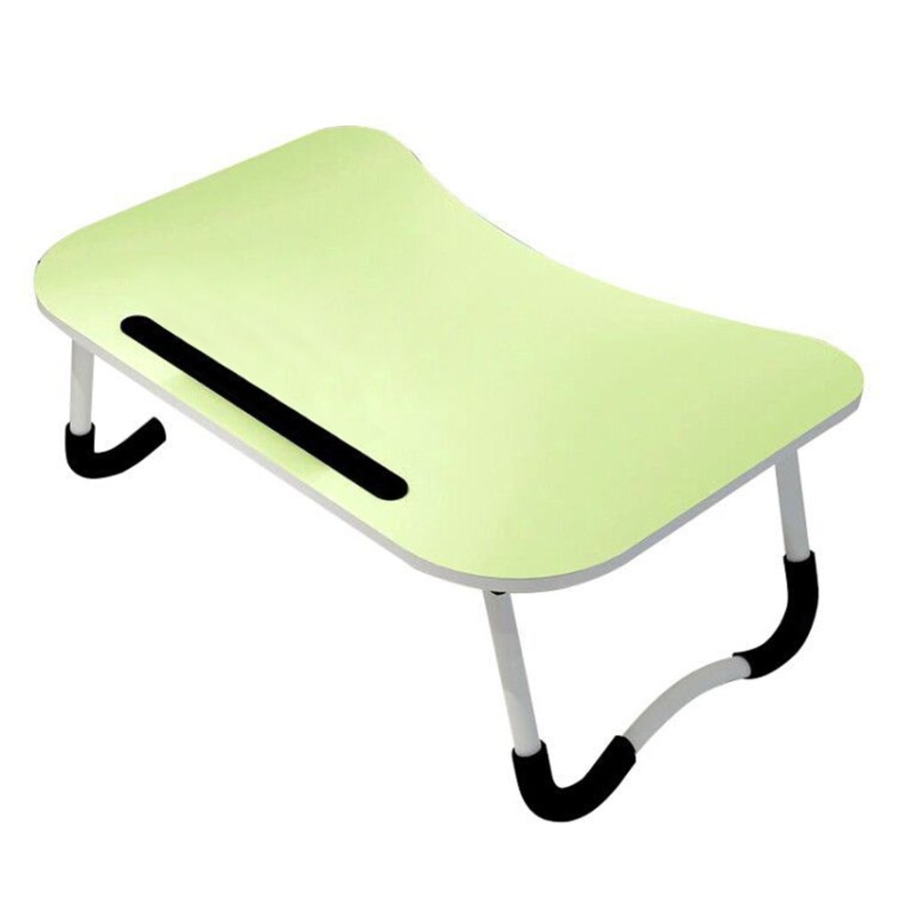 Lazy Desk Computer Folding Table Laptop Desk Bed Folding Table Simple Folding Desk Non-Slip Card Slot Computer Desk: green