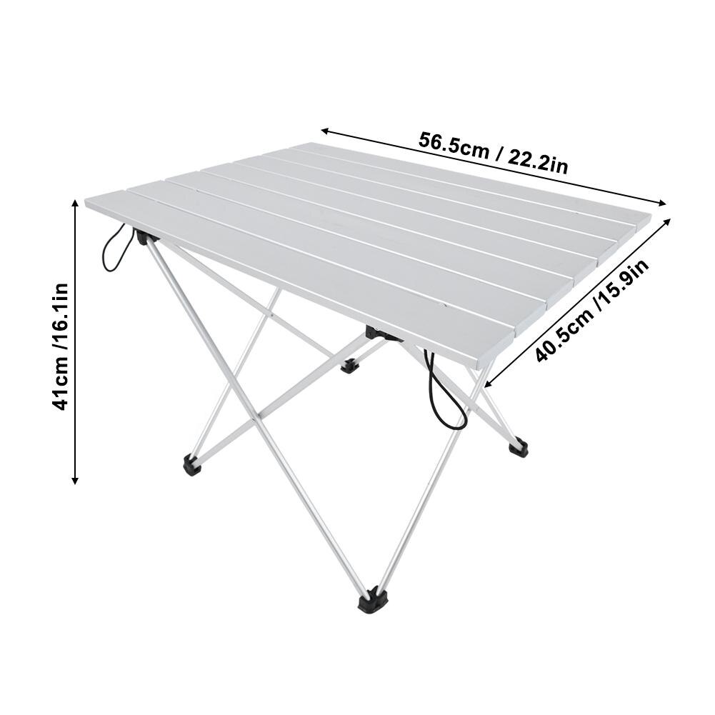Holdbart bærbart aluminiumslegeringsbord sammenleggbart skrivebordbord utendørs piknik spisebord skrivebord krakk piknik sammenleggbart bord: L