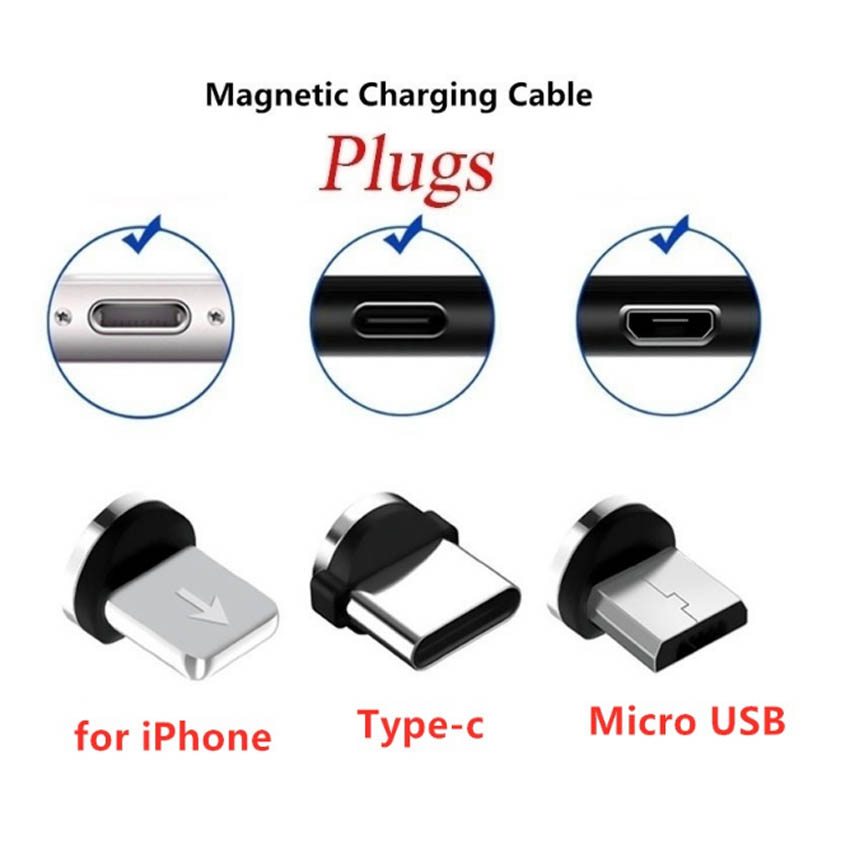 Magnetic Plug Micro USB Type C Magnet Connector Magnetic Charging Cable Adapter Mobile Phone Dust Plugs