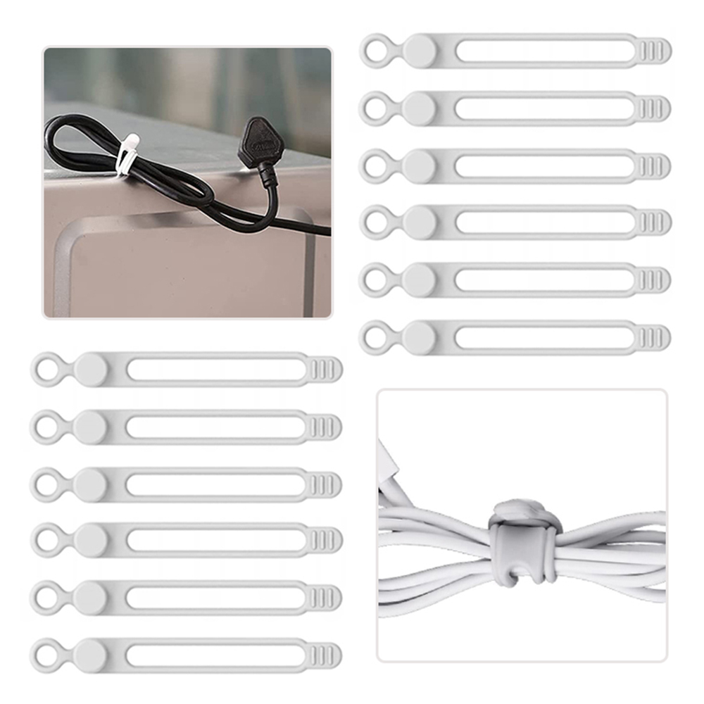 Silikone kabelstropper ledningsorganisator til øretelefoner, usb-kabel, computerkabelbindere ledningsorganisator i hjemmet, kontoret, skolen: Guld