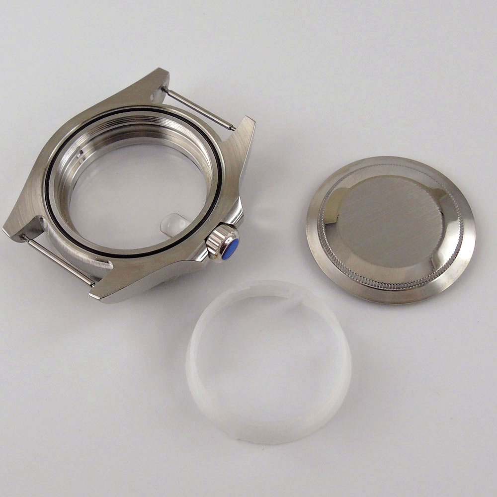 Fit NH35 Automatic Men Watch Case 43mm Sapphire Glass Solid Backcover Rotating Bezel