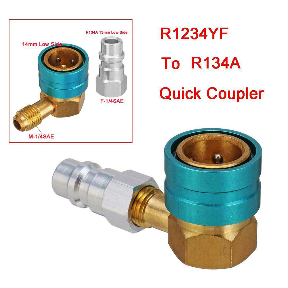 Adapter Air Conditioning Car Auto Connector Quick Coupler Fittings Aluminum Stable Part Conversion Low Side