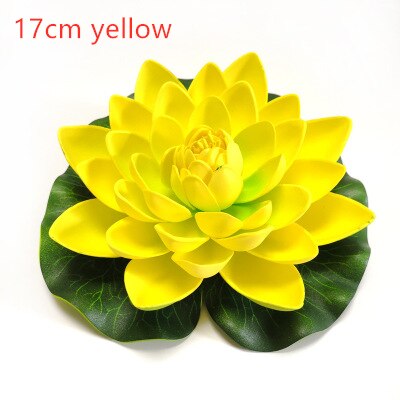 Kunstmatige Lotus Waterlelie Drijvende Bloem Vijver Tank Plant Blad Ornament Thuis Bruiloft Vijver Pool Decoratie: 9