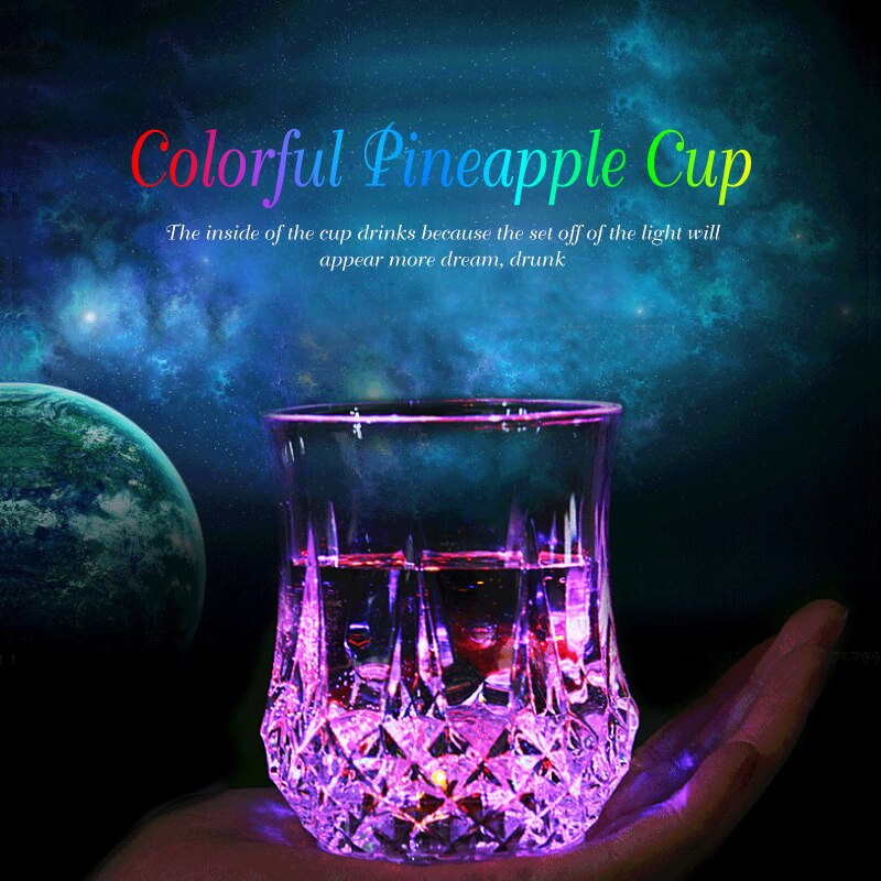 1Pc LED Flashing Beverage Cup Sensor Light Up Wine Cup Glass Beer Cup Whiskey Shot Drink Glass Cup Glow Party Drinkware Supplies