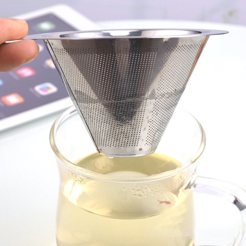 Double Handle Tea Leak 304 Stainless Steel Tea Infuser Fine Mesh Coffee Filter Teapot Cup Hanging Loose Leaf Tea Strainer