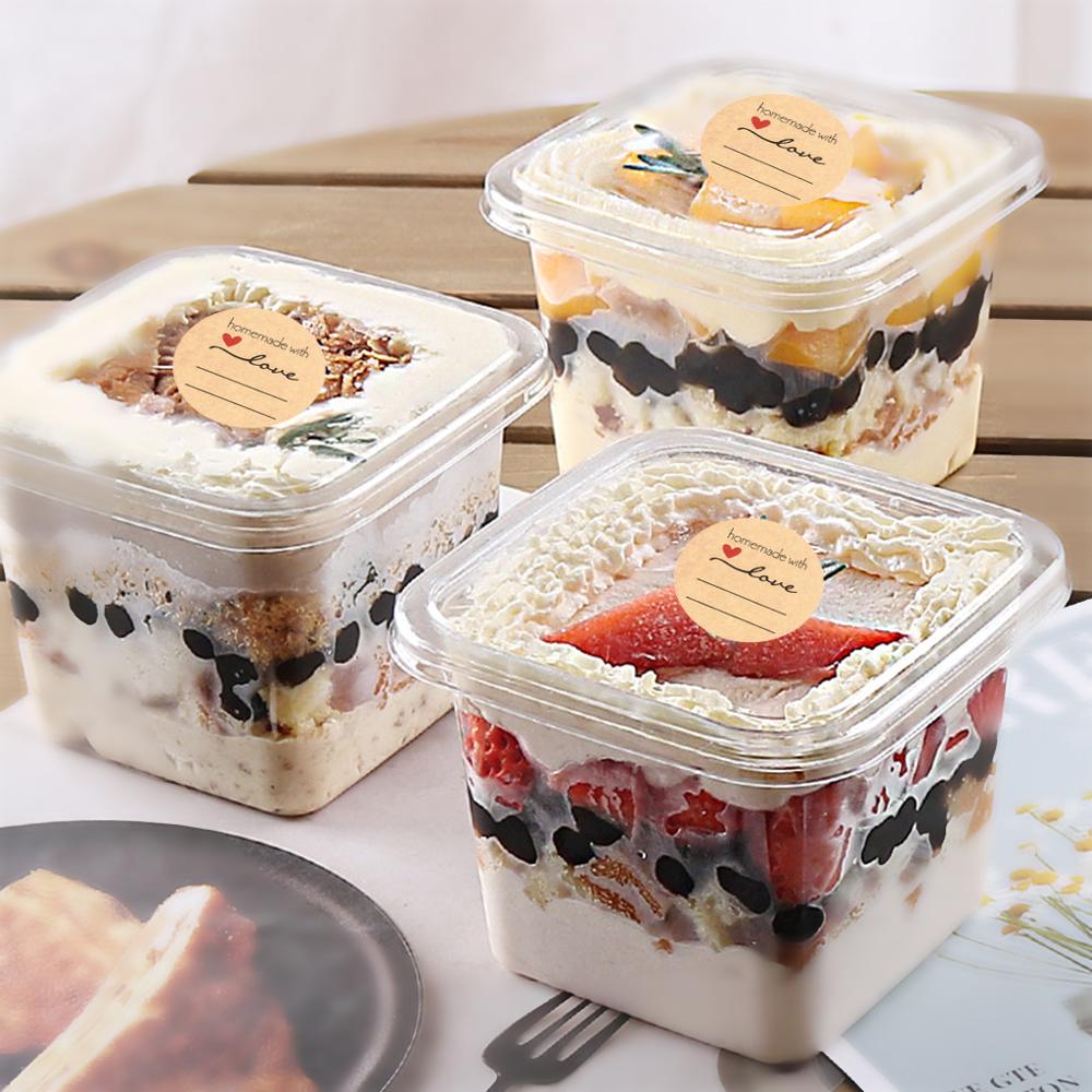 500Pcs 1inch Round Kraft Paper Homemade With Love Stickers Label Wedding Stickers Adhesive Sticker Kraft Brown Labels