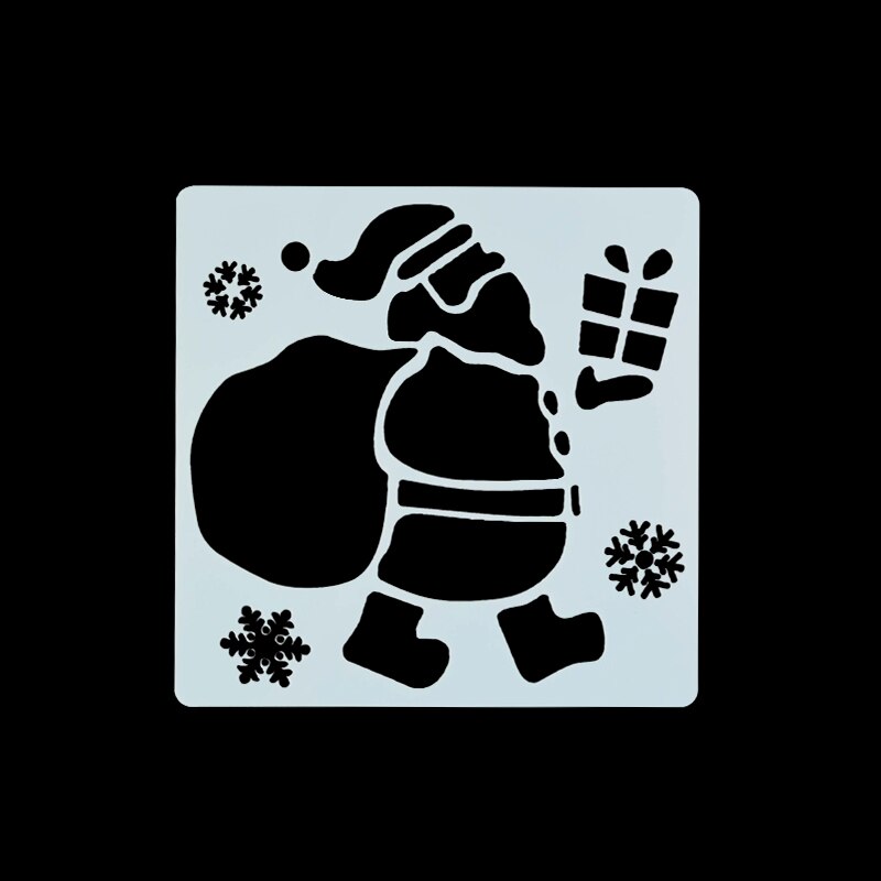 7pcs/set Merry Christmas Reindeer Santa Clause Layering Stencils Painting DIY Scrapbooking Craft Embossing Decorative Template: B02