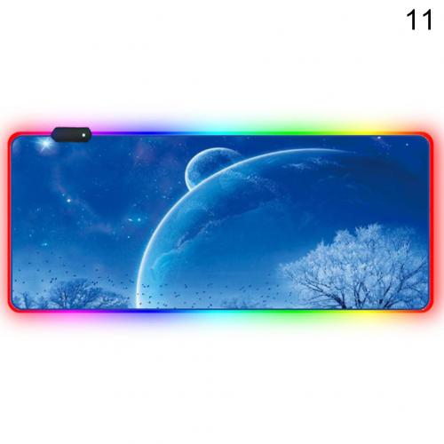 Luminous RGB LED Lights Desktop Gaming Mouse Pad Cushion Computer Accessory: 40cm x 90cm 11