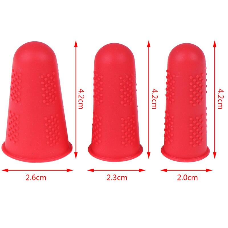 3 unids/set Protector de silicona para dedo funda anticorte resistente al calor antideslizante dedos funda para utensilios de cocina
