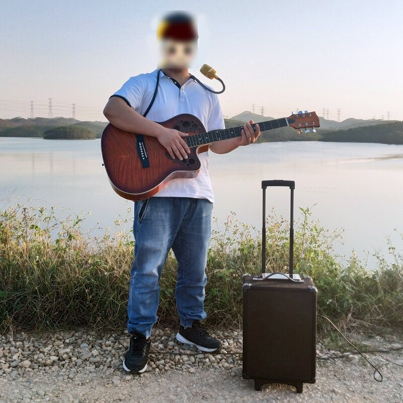 Microphone Lazy Hanging Neck Gooseneck Wired Microphone No Bracket Needed Street Singing Performance