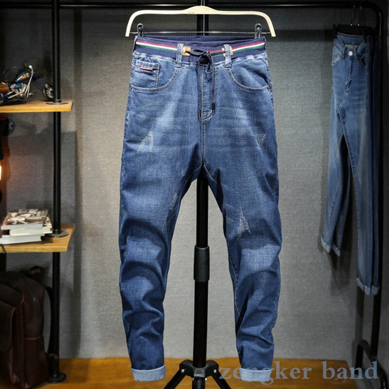 340 pounds stretch jeans mandlig overdimensioneret elastik i taljen 8xl løs ekstra store 7xl herre jeans mærke: 7xl