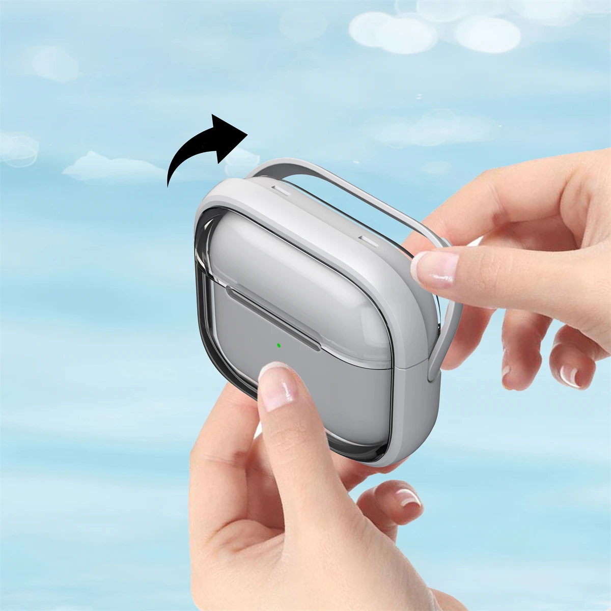 Skyddande fodral för hörlurar till airpods 1/2/3/4/  och airpods pro och airpods pro 2 , sött vikbart, stötsäkert fodral med stativ