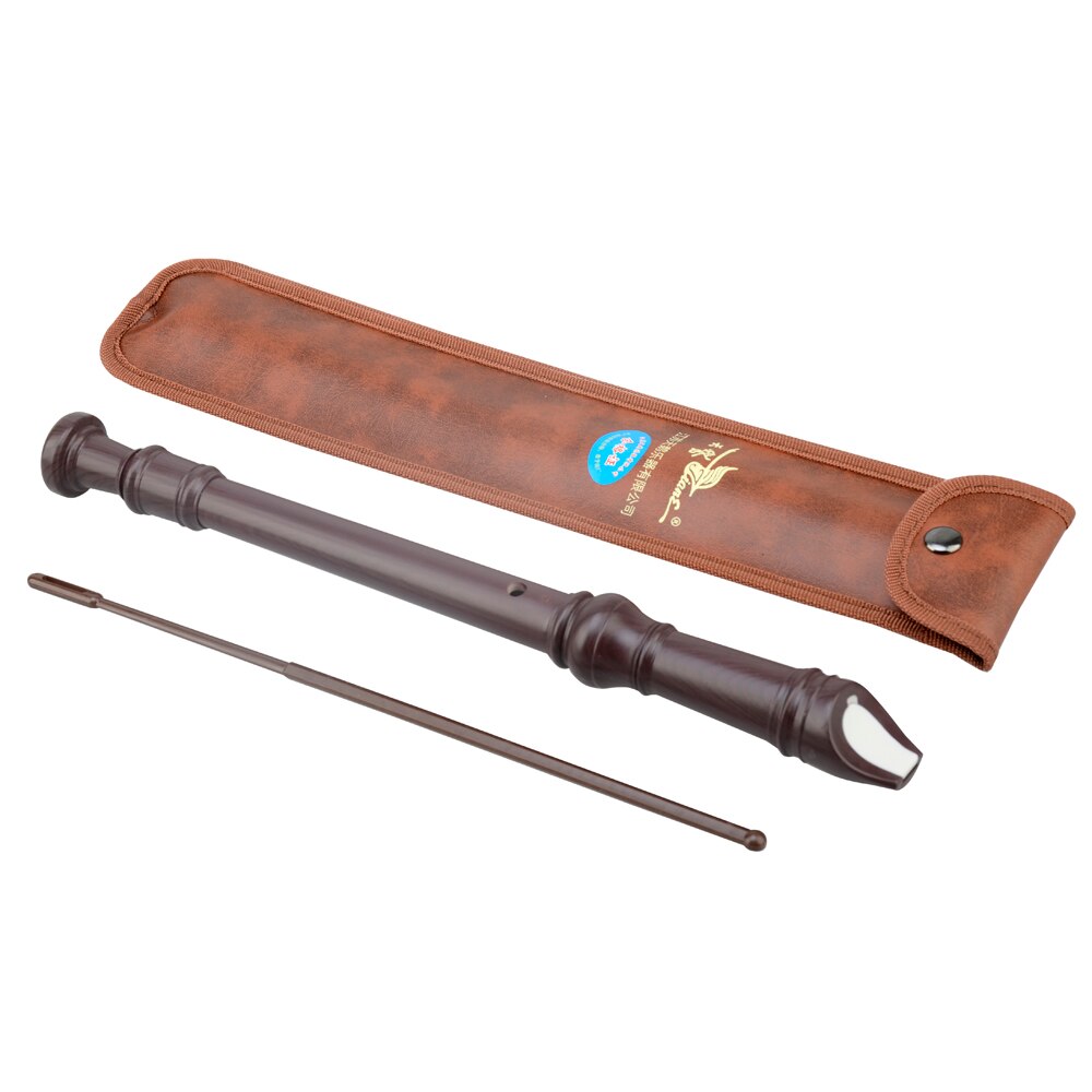 Soprano Recorder German Style 8 Hole Flute with Cleaning Rod and Case for Student, Beginner