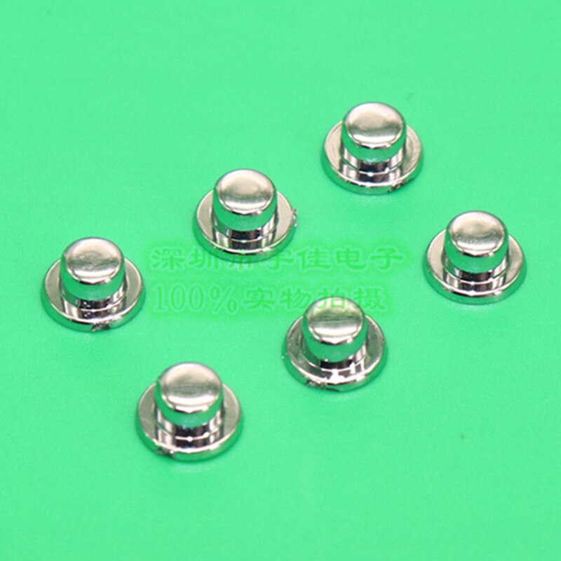 10 stuks 5.5 * 4.5mm gegalvaniseerde knopkap licht aanraakschakelaarkap zilveren schakelaarkap kunststof knopkap rond gat 3.2mm